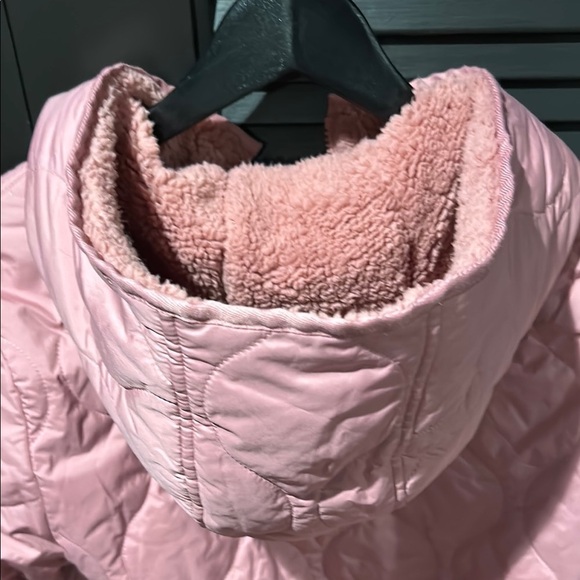 Crewcuts Primaloft Girl’s Reversible Pink Quilted Sherpa Jacket, Size XL - Picture 5 of 13
